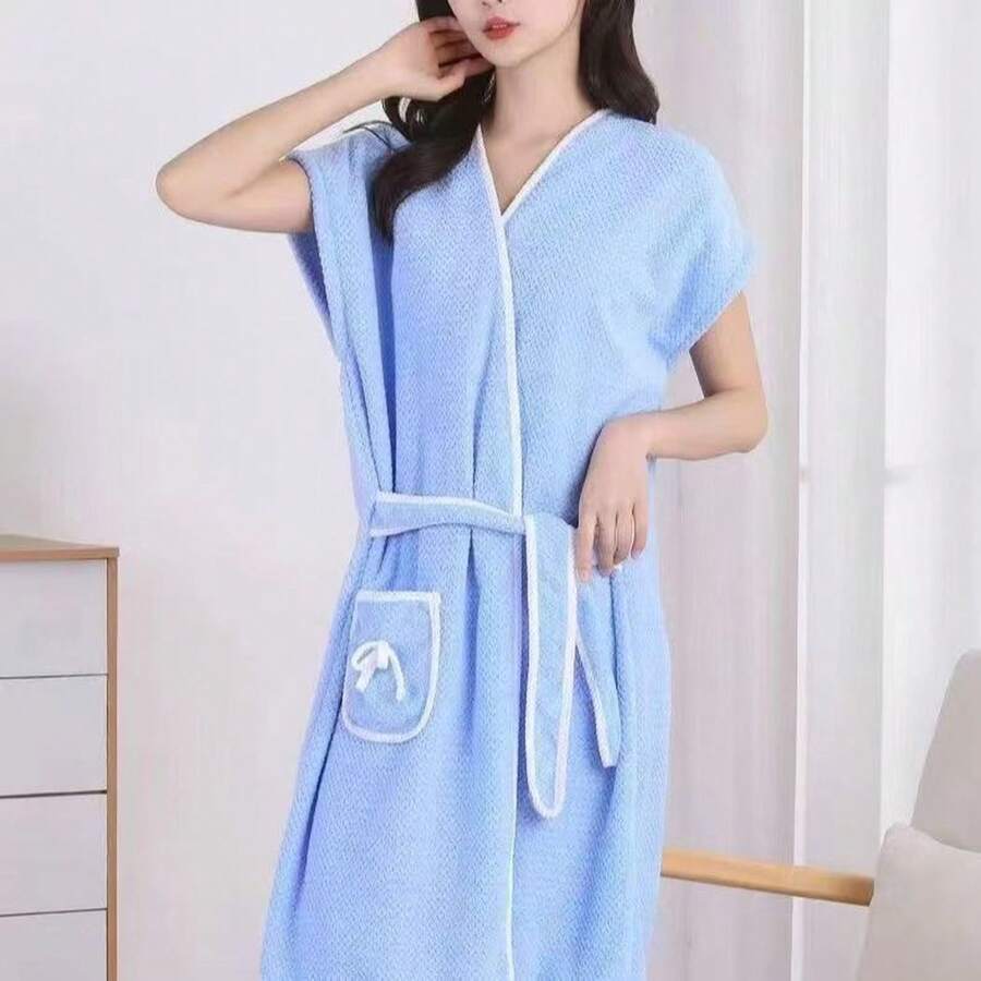 2026 Adult Bath Towel, Bath Skirt, Wrap Bathrobe, All-Season Bath Towel - Blue - View 1