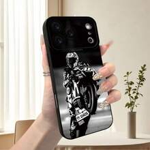 [24h Shipping From DE/FR/ES] Phone Case: A Treasure, With 2D Motorcycle Racing Pattern, Modern, Cool And Fashionable, Drop-Proof, For IPhone 17/16/15/14/13/12/11/Pro Max. A Valentine's Day, Birthday, Or Surprise Gift For Friends, Family, Girlfriend, Boyfriend, Or Yourself. Suitable For Apple 17/16/15/14/13/12/11/X Series And  S21/S22/S23/S24/S25/S26, , , And Other Models - Image 1 Pcs - View 3