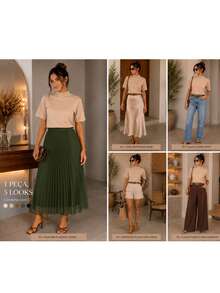 Women Blouses - Beige - View 8