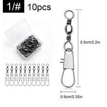 10-50 Buah Kait Pancing Putar, Konektor Pin, Bantalan Putar, Klip Jepit Cepat, Aksesoris Alat Pancing - Putaran - View 12