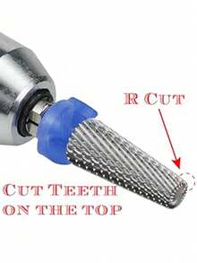 Mata Bor Kuku 5-in-1, Tangkai 3/32" Mata Bor Tapered Karbida Tungsten untuk Penghapusan Cepat Kuku Akrilik, Gel Keras, dan Kutikula, Mata Bor Kikir Kuku Elektrik Profesional untuk Mesin Bor Kuku - MultiWarna - View 5