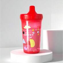 1PC 300ml/10oz Duck Spout Sippy Cup, Cute Animal Pattern/Colorful Gradient Water Bottle, Portable Cup, Anti-Drop Anti-Leak PP Water Cup, Suitable For Daily Use - Multicolor - View 15