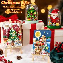 Seri Hadiah Natal, Set Mainan Balok Susun Anak-Anak, Alas Balok Susun Lembut, Balok Partikel Mikro, Bahan ABS. Termasuk: Santa Claus, Pohon Natal, dan Berbagai Elemen. Kemasan Kotak Hadiah, Lebih Cocok untuk Dihadiahkan. - MultiWarna - View 6