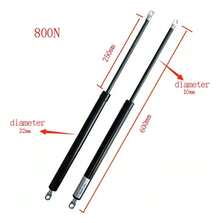 2 Pcs Pistones De Gas Amortiguador De Resorte 60cm 800n Negro - Negro - Ver 6