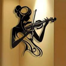 A Woman Conveys The Spirit Of Classical Music Through The Elegant Silhouette Of A Violin. - 1 - View 5