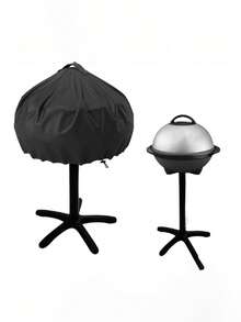 1pc Outdoor Patio Grill Cover, Round BBQ Grill Cover, Waterproof Dustproof Sunproof Cover - View 1