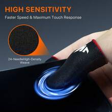 JWH Gaming Finger Gloves With Crown Pattern, Carbon Fiber, Moderate Compression/Breathable/Sweat-Resistant, Mobile/Knives Out/Mobile (10-Pack) - Multicolor - View 5