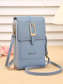 Multifunctional Women's Touchscreen Phone Wallet, Mini Flap Crossbody Bag, Fashion Card Slot Wallet, Vertical Phone Bag - Multicolor - View 18