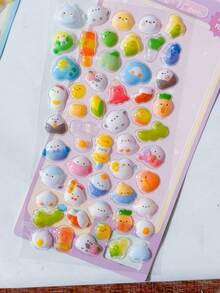 3D Cute Mini 3D Stickers, Decorative Stickers, Suitable For Phone Cases, DIY Notebooks, Scrapbooks, Planner Decoration - Multicolor - View 3