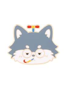 1pc Cartoon Creative Cute Animal Brooch, Soft Adorable Tiger Lion Bear Alloy Pin, Backpack Jacket Decoration - Multicolor - View 16