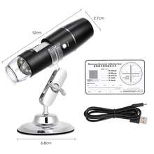 W05A Portable WiFi Digital Microscope 1000x – Industrial Microscope Camera With HD Lens, Wireless Handheld Magnifier For PCB, Coin, Jewelry, Skin, Solder Inspection And Repair, Compatible With IPhone, Android, PC, Adjustable LED Light - Black - View 2