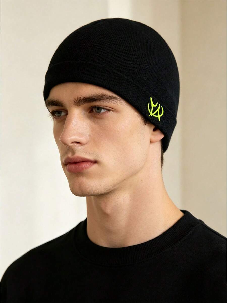 Y2K Fashion Beanie Hat Embroidered Sports Outdoor Running Cap - Unisex Hip Hop, Breathable & Elastic, Casual Style - Multicolor - View 1