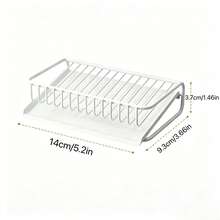 1PC Soap Holder Soap Storage Rack Home Bathroom Countertop Carbon Steel Draining Box Toilet Laundry Soap Storage Rack - A - View 4