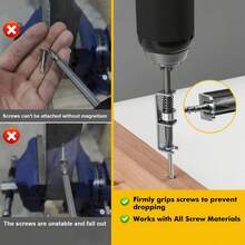 2/3pcs-Spring-Loaded Screwdriver Holder, Spring Clip Design To Prevent Dropping, Designed For One-Handed Use With Ergonomic Locking Mechanism. Spring Positioning One-Handed Operation Universal Screw Fixing Tool With Cross-Head Bit. Tool Accessories, Power Tool Accessories. - Multicolor - View 10