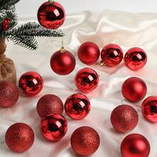 24pcs Christmas Decorations Christmas Balls Christmas Tree Ornaments Hanging Balls Ceiling Balls Shiny Balls Mall Decor Matte Balls 3cm/1.18in - View 6