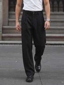 DAZY Men's Casual Slim Fit Dress Pants, Suitable For Spring And Autumn Outdoor And Daily Wear - Black - View 8