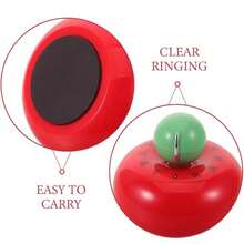 1pc Magnetic Mechanical Kitchen Timer, Battery-Free Time Management Tool, Fun Design, Suitable For Baking, Cooking, Studying And Sports, Ideal For Home, Chef, Office And Classroom Use, Easy To Store - Red - View 5