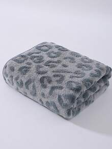 1pc/3pcs Set - Luxury Leopard Print Towel Set - Orange Jacquard Coral Fleece, Ultra Soft Plush Bath Towel, Ideal For Creating Bold Home Decor And Spa Atmosphere - Grey - View 6