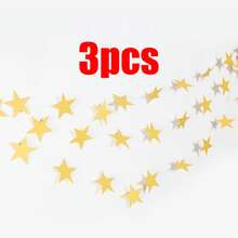 Shiny Star Party Bunting Decoration, Reusable, Space-Saving Storage, DIY Room Decor, Home Decor And Accessories, Christmas Decoration, Birthday Decoration, Party Decoration - Star Charm - View 13