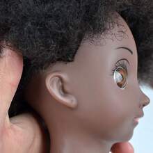 Afro Mannequin Heads With 100%Real Hair With Adjustable Tripod Hairdressing Dolls Training Head For Practice Styling Braiding - View 6