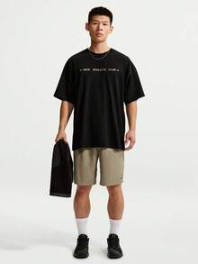 Nike Kaos Rajut Lengan Pendek Tanpa Kerah Pria AS M NK TEE OS NAC TIM6140-010 - Hitam - View 6
