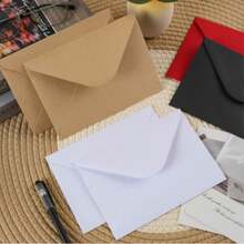 20-30PCS Vintage Square Mini Kraft Paper Envelopes, Fresh Small Greeting Cards, INS Style Storage For Love Letters, Invitations And Cards - Multicolor - View 4