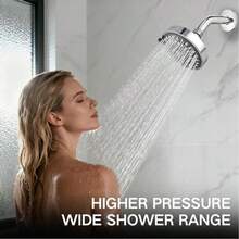 Shower Head Combo Set, 5 Spray Modes Fixed Shower Head With Wall-Mounted Shower Arm And Tape, Adjustable Bathroom Shower Head Kit - Shower Head - View 5