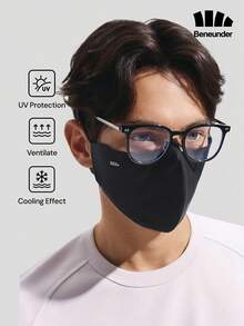 Beneunder Men's Breathable Eye-Covering Sun-Protection Mask AS337 - Black - View 1