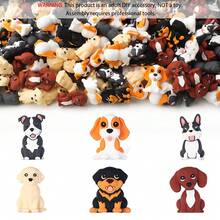 25/32PCS New 3D Puppy Companion Series Silicone Beads Set, Black White Orange Puppy Design, Paired With 15mm Printed Beads And Solid Color Beads, Adult DIY Accessories, Suitable For DIY Beaded Pens, Earrings, Etc., Perfect As Holiday Birthday Gift Beads & Bead Assortments - Dog Companion Series - View 2