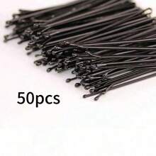100/50/10件組 髮髻工具，黑色髮夾 - 黑色 - 查看 9