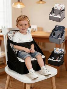 1pc Baby High Chair Cushion, Soft Non-Slip Cartoon Print Foldable Lightweight Portable - Soft Support, Removable Washable Dining Chair Pad, Ideal Gift For Baby - Raised Dining Chair Seat Cushion - View 1