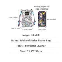 1pc Tokidoki Officially Licensed Cartoon All-Over Print Phone Crossbody Bag, Multi-Color Mixed Character Print, Adjustable Woven Rope Strap, Lightweight Scratch-Resistant Compact Storage Bag, Suitable For Daily Outdoor Small Item Storage - Multicolor - View 2