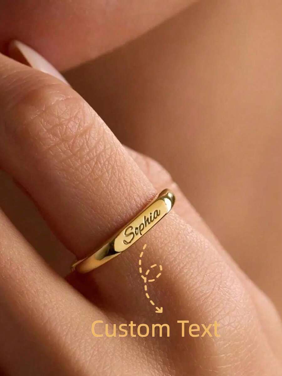 Cincin Nama Kustom yang Dipersonalisasi, Cincin Nama yang Indah, Cincin Terukir, Perhiasan Nama, Cincin Nama Terukir Kustom, Cincin Wanita, Hadiah untuknya, Hadiah Aksesori Pernikahan, Hadiah Ulang Tahun dan Hari Jadi