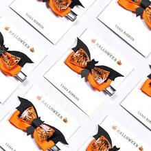 Halloween Ribbon 9.1m Roll, Holiday Party Decoration Gift Wrapping Ribbon, Hair Accessories, Bows, Floral Packaging DIY Halloween Ribbon - Trick Or Treat Pumpkin, 1.6cm Wide, 9 Meters/roll - View 6