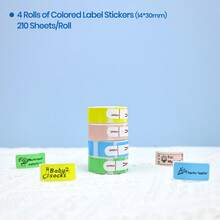 Impresora de Etiquetas Portátil Mini ORICO con Cinta de Etiquetas, Impresora de Etiquetas Térmica Pequeña para Etiquetas, Notas Adhesivas, Listas de Tareas, Manualidades DIY, Etiquetas de Nombre, Esencial para Regreso a la Escuela - Blanco - Ver 17