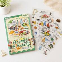 20sheets PET Die Cut Stickers Book Retro Decorative Handmade Scrapbooking Material Junk Journal Supplies - Sticker - View 5