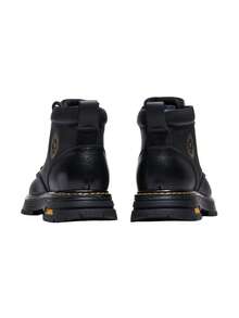 CAMEL CROWN Men's Water-Resistant High-Top Lace-Up Boots – Stylish, Non-Slip, Thick-Soled Work-Style Outdoor Boots - Black - View 4