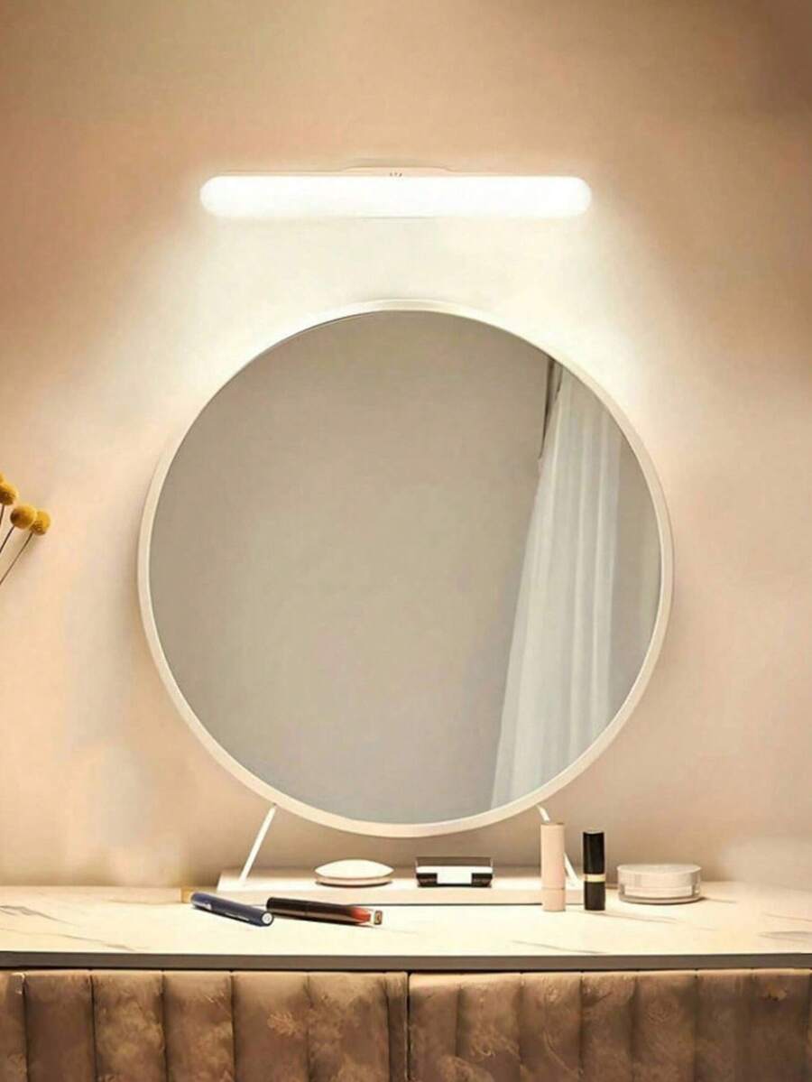 30cm/11.81in LED Cabinet Light, Touch Activated, Adjustable Brightness, 3 Color Settings, USB Rechargeable Light Bar, LED Bedside Lamp, Suitable For Mirror, Kitchen, Wardrobe, Nightstand, Desk