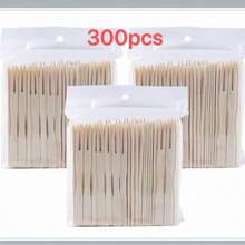 Fruit Fork Set, Fruit Skewers, Reusable Bamboo, Home Use, Suitable For Fruit, Cake, Dessert, Small Forks, Bamboo Material - Multicolor - View 12