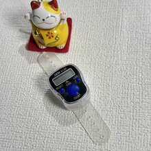 Macaron Color-Block Button Transparent Strap Electronic Counter Wristband LED Night Backlight High-Definition Display Slim Minimalist Versatile Style Wrist/Finger Ring Dual Use Muslim Men Women Prayer Commute Meditation Tasbih Tally Counter - Multicolor - View 2