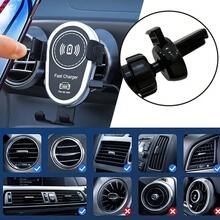 Cargador inalámbrico para coche de 15W, soporte de carga inalámbrica para teléfono, diseño de ala triangular, estructura estable, compatible con protocolos de carga rápida PD/QC, compatible con series y Galaxy - Azul - Ver 5