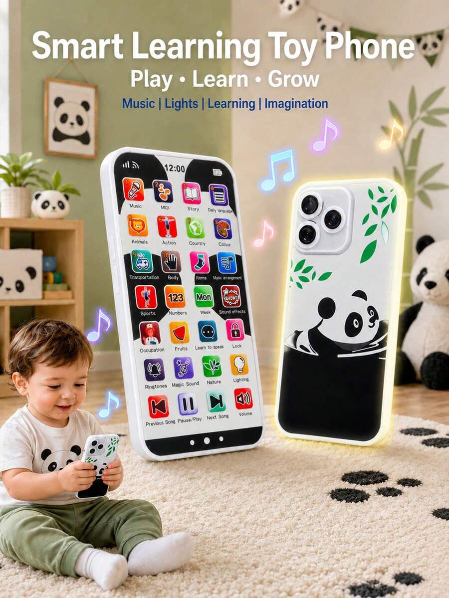 Telepon Mainan Anak, Mainan Musik Edukasi Dini yang Menyenangkan dengan Suara dan Cahaya, Belajar Bahasa Inggris, Hadiah yang Cocok untuk Anak Laki-laki dan Perempuan - MultiWarna - View 1