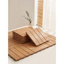 DIY Interlocking Patio/Yard Floor Tiles, Plastic Outdoor Balcony Ground Covering - A - View 5