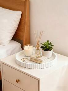 2/1 Round Tray Cosmetic Vanity Storage Tray, Bedroom/Room Decor, Bedroom Storage Tray, Living Room Storage Decor, Coffee Table Storage, Daily Storage Essential, Used For Daily Accessories And Decor Storage Tray, Home, Gift, Storage Essential - Multiple Styles - View 6