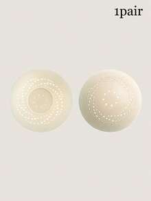1/2 Pairs Solid Adhesive Nipple Covers, Invisible Seamless Breast Pads, Breathable Perforated Nipple Covers, Suitable For Various Occasions And Outfits - Multicolor - View 13