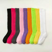 1 Pair Bubble Pleated Slouchy Calf Socks, Japanese School Style Elastic Mid-Calf Socks, JK Versatile Personalized Loose Stacked Socks - Multicolor - View 15
