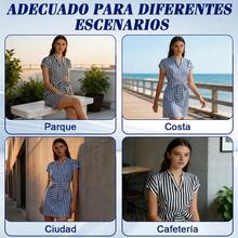 Women Short Dresses - Blue - View 8