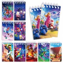 Hasbro 10pcs Mario Cartoon Mini Spiral Notebooks, Cute Memo Pads, Colorful Party Favors, Mini Spiral Notebooks, Sticky Notes, Notebooks, Birthday Party School Classroom Gifts - Multicolor - View 3