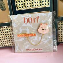 1 Set 4pcs SKZOO Cute Big Head Brooch, With English Name Tag, Chain Design, Fashion Brooch For Fans - Multicolor - View 18