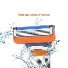 Men's 6-Blade Razor Set, Includes 1 Metal Handle And Multiple 6-Blade Replacement Cartridges, Reusable Blades - Provides A Comfortable And Smooth Shaving Experience - 5-blade Model - View 4